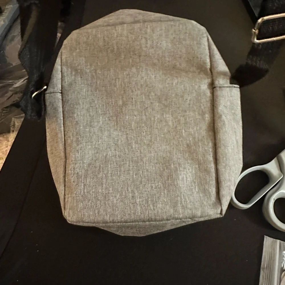 Gray Crossbody Bag for Men or Women.